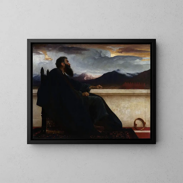 Oh si j'avais des ailes comme une colombe, alors je m'envolerais et je trouverais le repos, Psaume 55:6 - Frederic Leighton — framed artwork on a wall