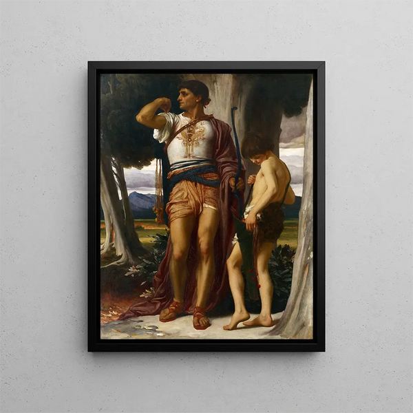 Het teken van Jonathan aan David - Frederic Leighton — ingelijst kunstwerk aan de muur