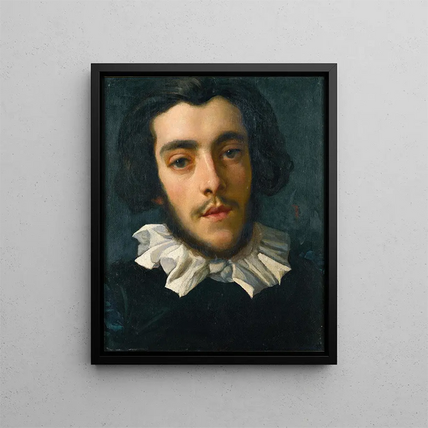 Portrait of Charles Édouard Perugini - Frederic Leighton — framed artwork on a wall