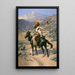 Een jager in de natuur - Frederic Remington — ingelijst kunstwerk aan de muur