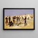 Rôtir le bœuf de Noël dans un camp de cavalerie - Frederic Remington — ingelijst kunstwerk aan de muur