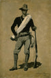 Soldaat Amerikaanse, oorlog Spaans-Amerikaanse - Frederic Remington — weergave van het kunstwerk
