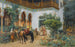 Een Noord-Afrikaanse Binnenplaats - Frederick Arthur Bridgman — weergave van het kunstwerk