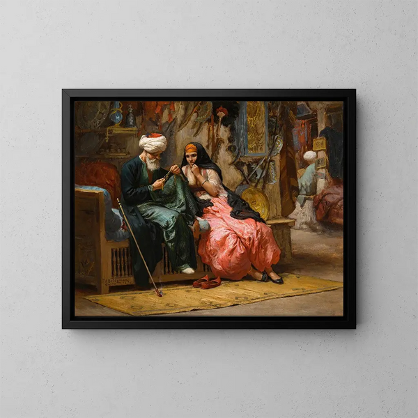 A precious jewel - Frederick Arthur Bridgman — framed artwork on a wall