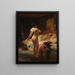 Na het bad - Frederick Arthur Bridgman — ingelijst kunstwerk aan de muur