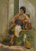 Young Girl with Fan - Frederick Arthur Bridgman — artwork view