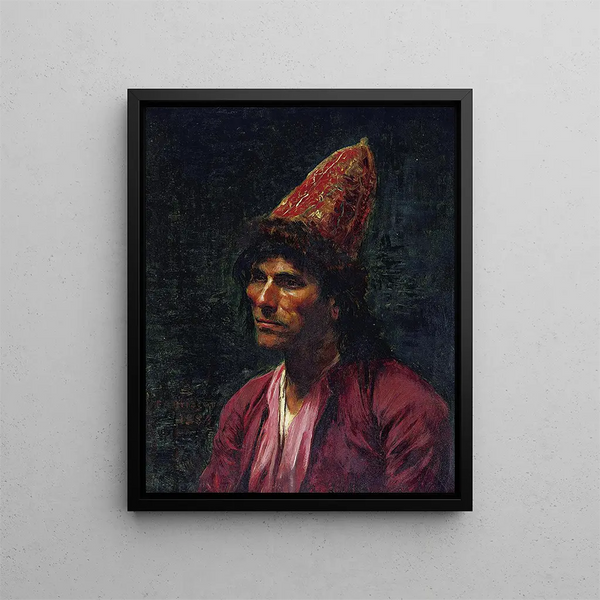 Portret van een man - Frederick Arthur Bridgman — ingelijst kunstwerk aan de muur