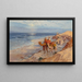 op de kust van Tanger aan de Atlantische Oceaan - Frederick Arthur Bridgman — ingelijst kunstwerk aan de muur
