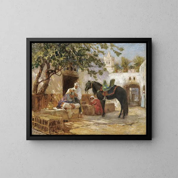 De Barbier - Frederick Arthur Bridgman — ingelijst kunstwerk aan de muur
