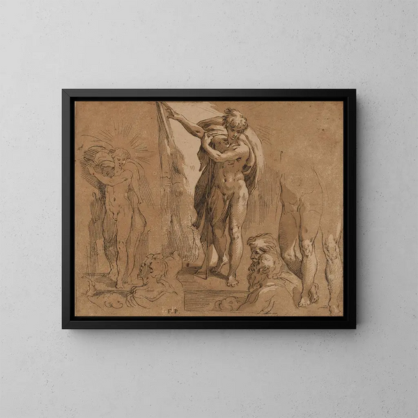 Sint-Jan de Doper - Frederick Bloemaert — ingelijst kunstwerk aan de muur