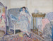 In de boudoir - Frederick Carl Frieseke — weergave van het kunstwerk