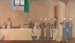 Meisjes in de eetzaal van een ziekenhuis die naar hun plek aan tafel gaan - Frederick Cayley Robinson — weergave van het kunstwerk