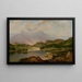 Benvenue rising above Loch Achray in Scotland - Frederick De Bourg Richards — framed artwork on a wall