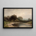 Aan de rivier Merced, Californië - Frederick Ferdinand Schafer — ingelijst kunstwerk aan de muur