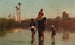 Het pad van het dorp, overstromingstijd, Egypte - Frederick Goodall — weergave van het kunstwerk