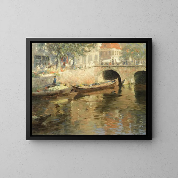 Pont à Alkmaar - Frederick Hall — framed artwork on a wall
