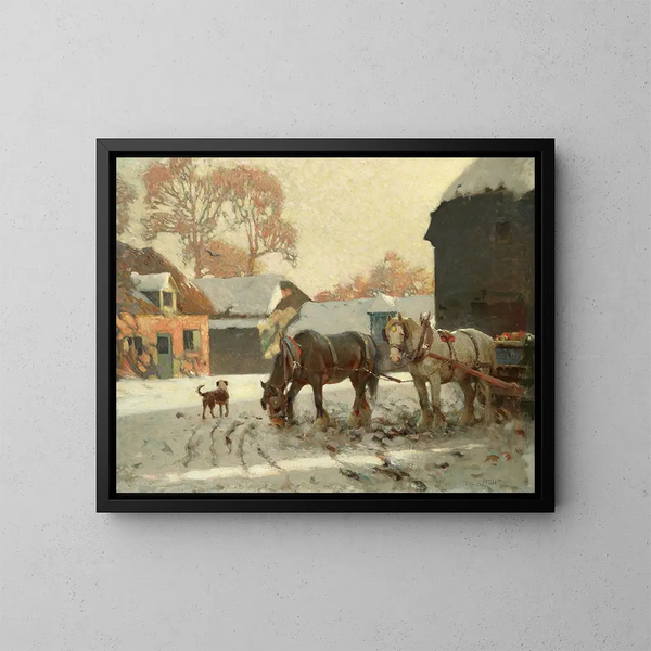 Winter Morning - Frederick Hall — framed artwork on a wall