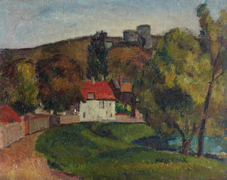 Frederick Porter - Landscape Village beneath the ruins.webp