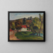 Landschap van een dorp onder de ruïnes - Frederick Porter — ingelijst kunstwerk aan de muur