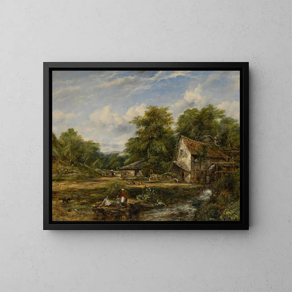 The Water Mill - Frederick Waters Watts — framed artwork on a wall