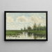 Vijver met bomen en weide - Fredericus Jacobus van Rossum du Chattel — ingelijst kunstwerk aan de muur