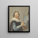 van het portret van Frederik Hendricksz Vroom aan zijn ezel - Frederik Hendricksz Vroom — ingelijst kunstwerk aan de muur