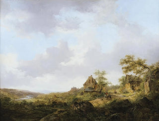Frederik Marinus Kruseman - Personnages sur un chemin de campagne.webp