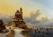 Winter landscape with skaters - Frederik Marinus Kruseman — artwork view