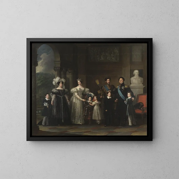 Family Bernadotte Painting - Fredric Westin — framed artwork on a wall