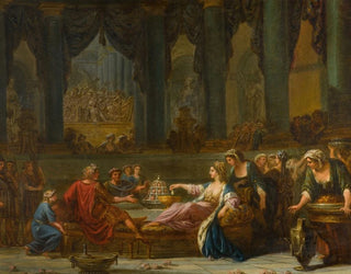Cleopatra en de parel - Franse School — weergave van het kunstwerk