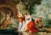 Thétis die de jonge Achilles in de Styx-rivier duikt - Franse school — weergave van het kunstwerk