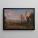 Zuidelijk landschap met ruïnes en palmbomen - Friedrich August Elsasser — ingelijst kunstwerk aan de muur
