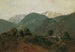Uitzicht op Scheuchenstein richting de Gauermannhof met Schneeberg op de achtergrond - Friedrich August Matthias Gauermann — weergave van het kunstwerk