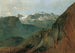 van het Dachstein vanaf de Plassen bij Hallstatt - Friedrich August Matthias Gauermann — weergave van het kunstwerk