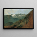 van het Dachstein vanaf de Plassen bij Hallstatt - Friedrich August Matthias Gauermann — ingelijst kunstwerk aan de muur
