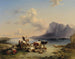 van Bergers en vee aan de rand van het Attersee-meer - Friedrich August Matthias Gauermann — weergave van het kunstwerk