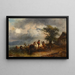 Drinkbak voor paarden - Friedrich August Matthias Gauermann — ingelijst kunstwerk aan de muur