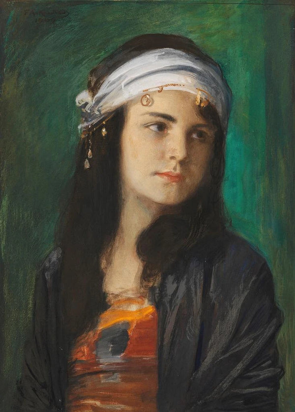 Friedrich August von Kaulbach - Kinderbildnis Hedda die Tochter des Knstlers als Orientalin.webp