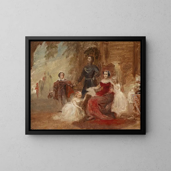 Royal Family of Hanover, Study - Friedrich August von Kaulbach — framed artwork on a wall