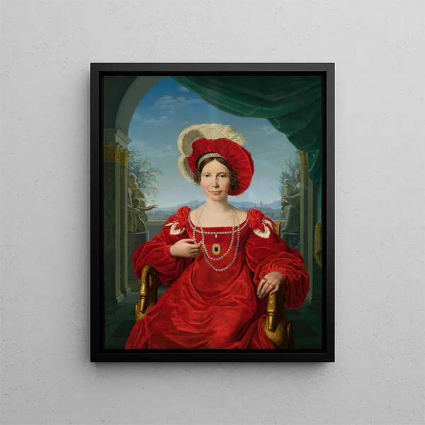 Friedrich Bury - Portrait of princess Augusta Von HessenKassel.webp