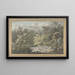 Landschap met waterval - Friedrich Christian Klass — ingelijst kunstwerk aan de muur