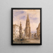 Uitzicht op de kathedraal vanaf de visvijver - Friedrich Eibner — ingelijst kunstwerk aan de muur