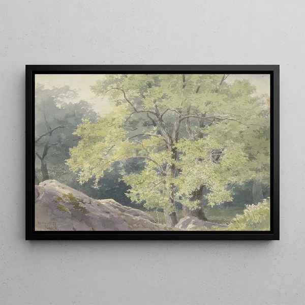 in the forest near Falkenstein - Friedrich Ernst Morgenstern — framed artwork on a wall