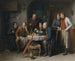 De huwelijksaanzoek - Friedrich Friedländer — weergave van het kunstwerk