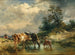 Koeien bij een drinkbak - Friedrich Gauermann — weergave van het kunstwerk