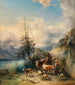 De transhumance in Altaussee met uitzicht op het Dachstein-gebergte - Friedrich Gauermann — weergave van het kunstwerk