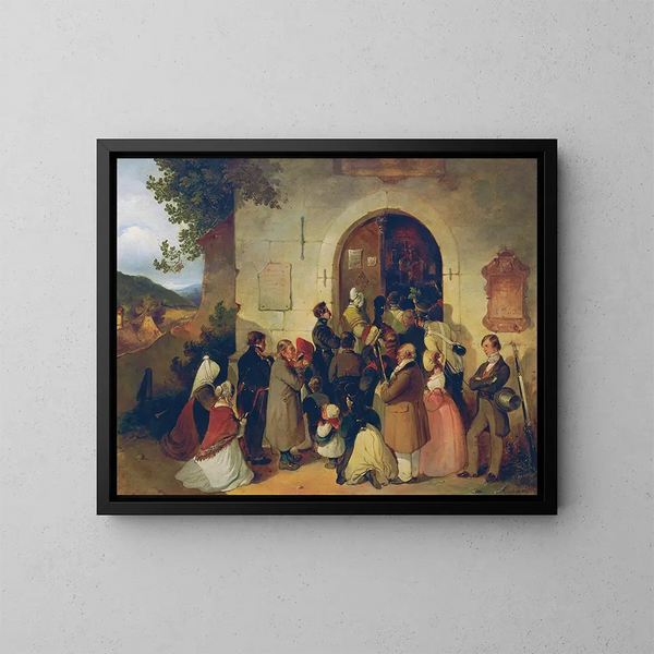 Pèlerin - Friedrich Johann Treml — ingelijst kunstwerk aan de muur