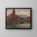 Uitzicht op de Sint-Catharinakerk in Hamburg - Friedrich Kallmorgen — ingelijst kunstwerk aan de muur