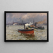 Tijd dreigend in de haven van Hamburg - Friedrich Kallmorgen — ingelijst kunstwerk aan de muur