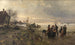 overstroming van de Rijn bij Karlsruhe in 1887 - Friedrich Kallmorgen — weergave van het kunstwerk